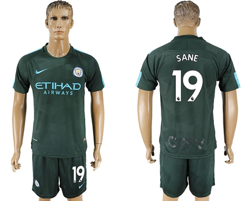 Manchester City #19 Sane Sec Away Soccer Club Jersey - Click Image to Close